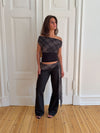 Lifina tie-waist trousers – Black