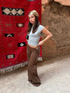 Binda pants with drawstring and polka dots – Brown