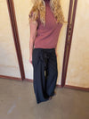 Buka pants with tie detail - Black