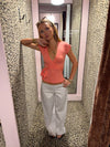 Malin Tomkins pants with lace - White