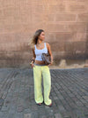 Amina pants with details – Yellow/Brown
