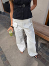 Sussa trousers with details – White