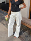 Sussa trousers with details – White