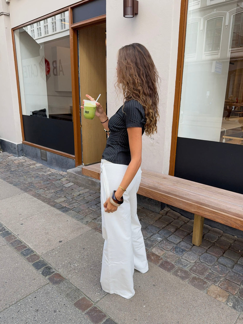 Sussa trousers with details – White