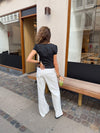Sussa trousers with details – White