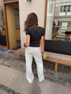 Sussa trousers with details – White