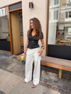 Sussa trousers with details – White