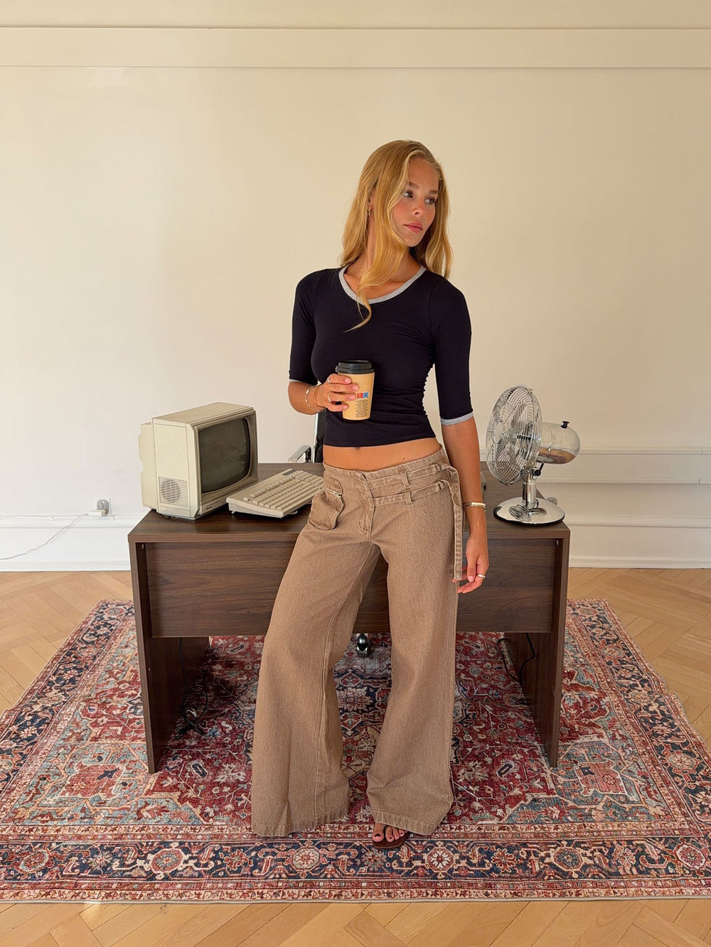 Sussa pants with details - Light brown