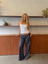 Gruja trousers with integrated belt – Grey