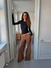 Maluna pants with stripes - Rust