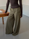 Maluna pants with stripes - Khaki
