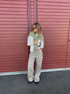 Tanija jeans with ring details – Beige