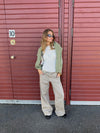 Tanija jeans with ring details – Beige