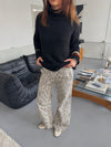 Berline trousers with snake print – Beige/grey