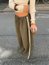 Samantha pants with striped details – Khaki