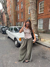 Samantha pants with striped details – Khaki