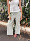 Jasmin striped trousers – Green/white