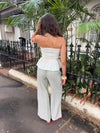 Jasmin striped trousers – Green/white