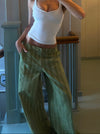 Lonny trousers with stripes – Green