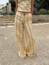 Hemnes pants with stripes - Yellow/white