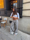 Bello pants  with fold - Light grey