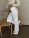 Hilda pants with detail - White/yellow