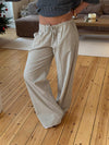 Lylana trousers with checkers – Beige