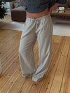 Lylana trousers with checkers – Beige