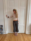 Taratina capri pants with details – Grey