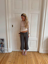Taratina capri pants with details – Grey