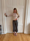 Taratina capri pants with details – Grey