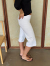 Tazzina capris with stripes - White/yellow/black