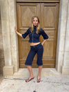 Maja denim capris - Dark denim