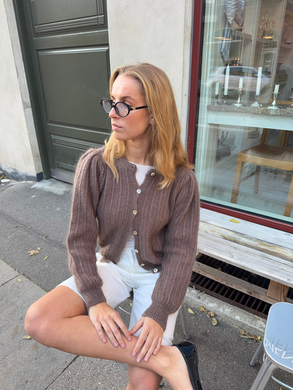 Grace knit cardigan - Brown