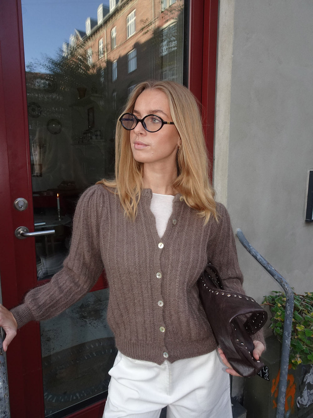 Grace knit cardigan - Brown