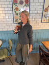 Pluto cardigan with zipper - Grey