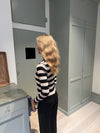 Layla striped cardigan - black/beige