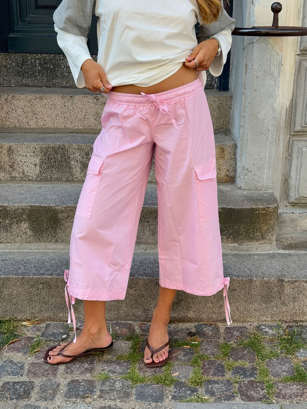 Tammy cargo bermuda shorts - Light pink