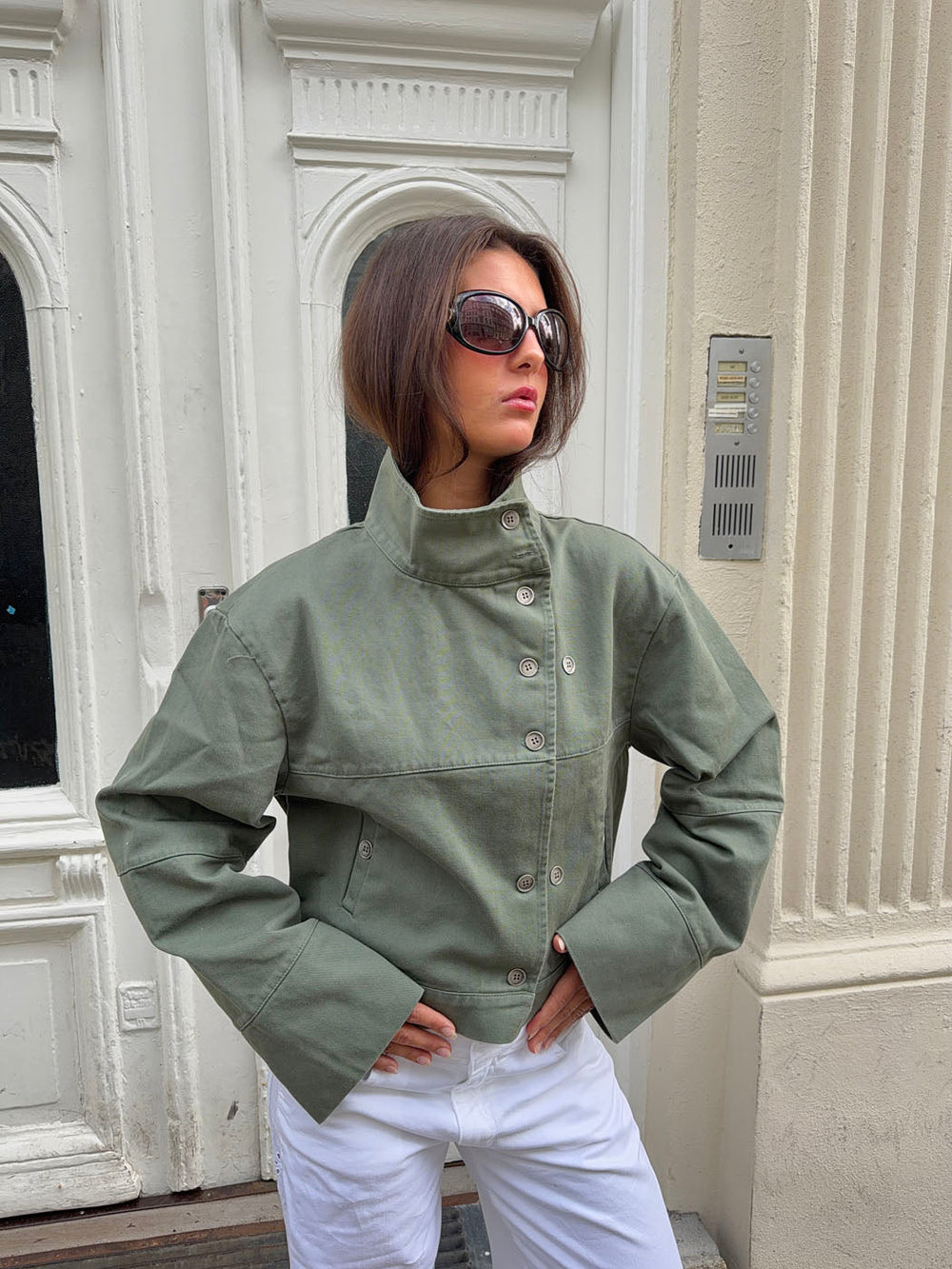 Sophy cargo jacket - Dark green