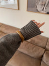 Lykke chunky bracelet - Dark caramel