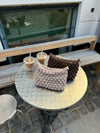 Crocheted clutch – Brown