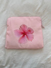 Honey computer sleeve – Light pink with pink flower
