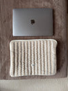 Honey computer sleeve with pattern - Beige