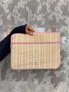 Honey computer sleeve - Pink med lyse gule striber