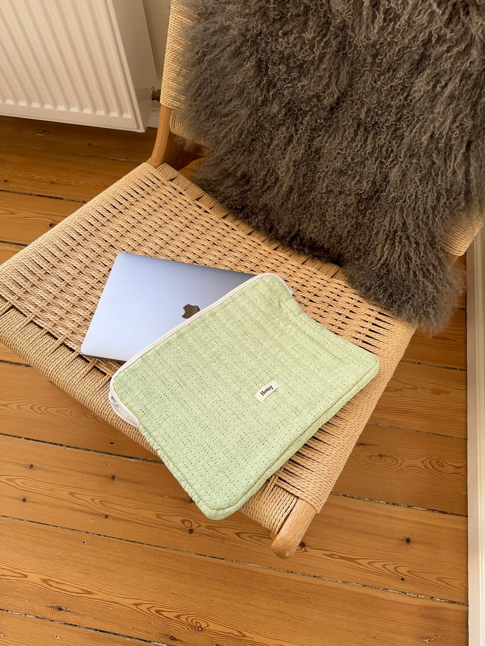 Honey computer sleeve - Mint green