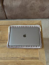 Honey computer sleeve with stripes - Beige/brown