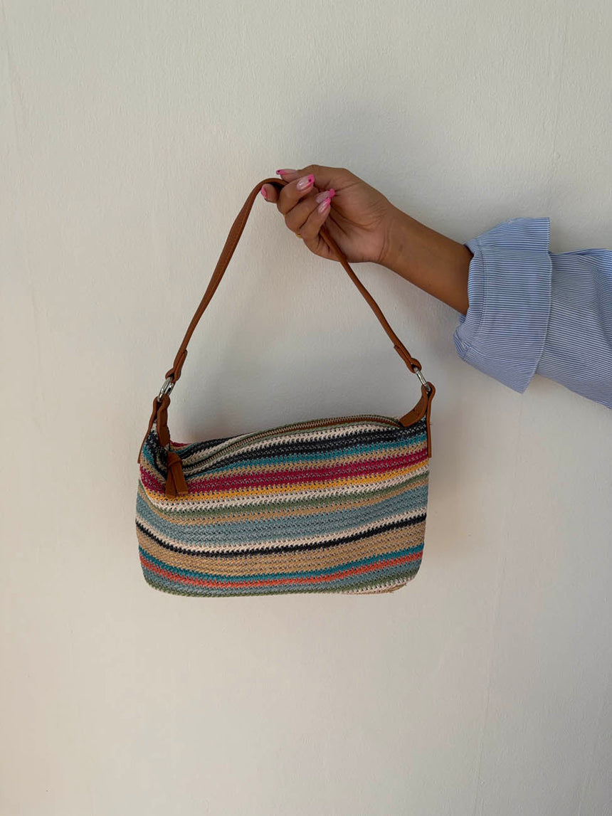 Limara woven crossover bag - Multicolored