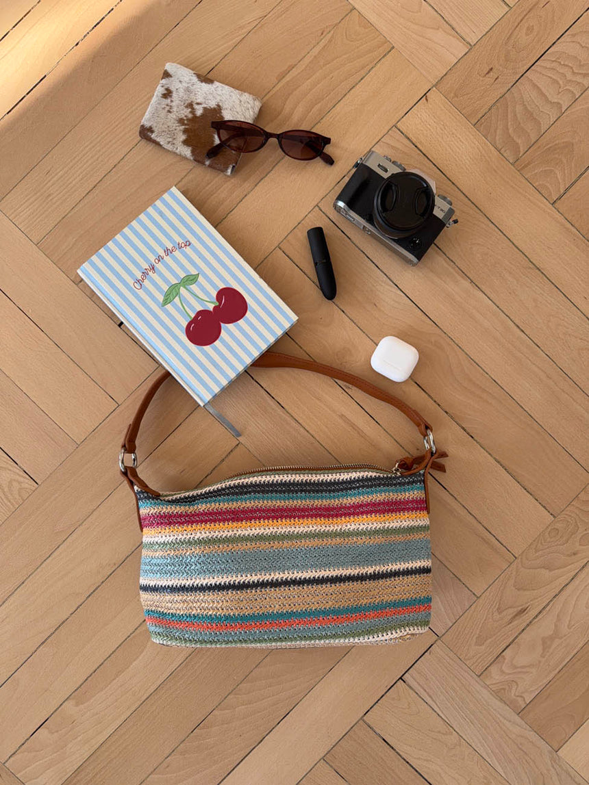 Limara woven crossover bag - Multicolored