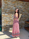 Anastasia maxi dress with pattern - Pink