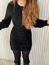 Anna Olympia scrunch dress - Black